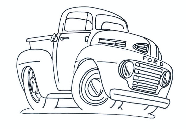 jacked up ford coloring pages - photo #30